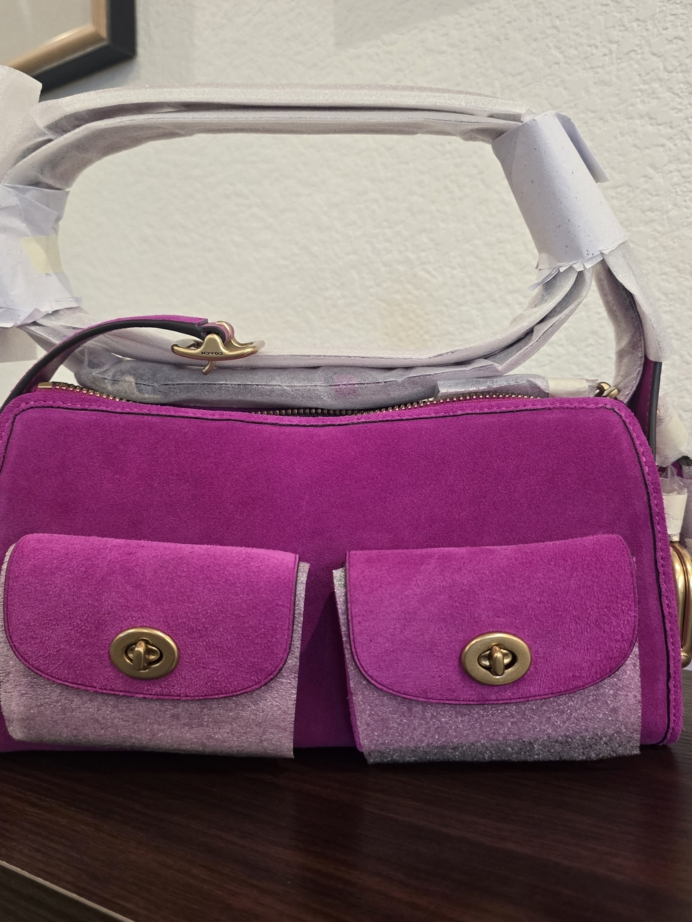 Coach Turnlock Haversack 27 Magenta - Picture 6 of 8